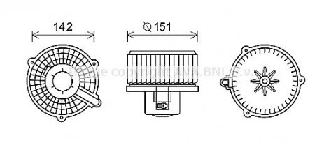 Вентилятор салона Hyundai Ix35/tucson/Kia Sportage 04- (пр-во) ava cooling systems HY8399