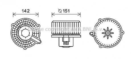 Вентилятор салона Hyundai Ix35/tucson/Kia Sportage 04- (пр-во) ava cooling systems HY8399