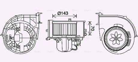 Вентилятор салону BMW X5 SERIES (AVA) ava cooling systems BW8574