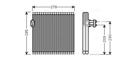 Випарник кондицiонера ava cooling systems TO V485 на Лексус Es 350