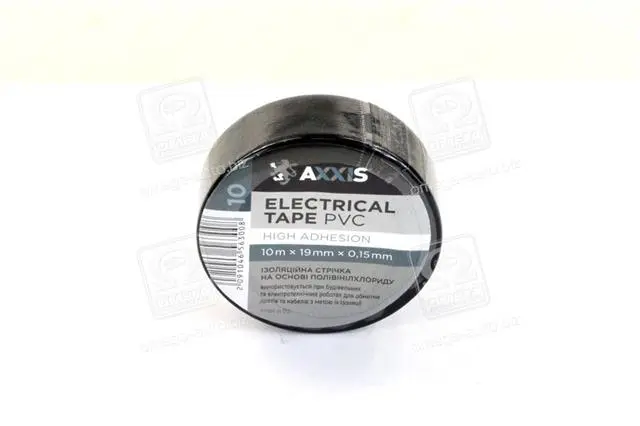 Изолента черная 19mm*10 <> AXXIS ET912BL