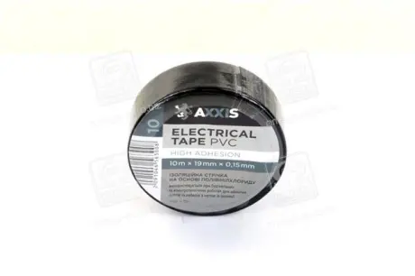 Изолента черная 19mm*10 AXXIS ET912BL