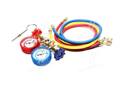 Манометрический колектор 2-вентильний для заправки кондиціонерів <> axxis Ax1110