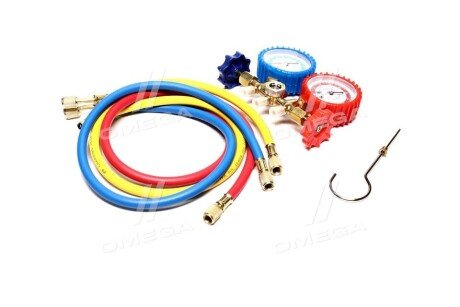 Манометрический колектор 2-вентильний для заправки кондиціонерів <> axxis Ax1110