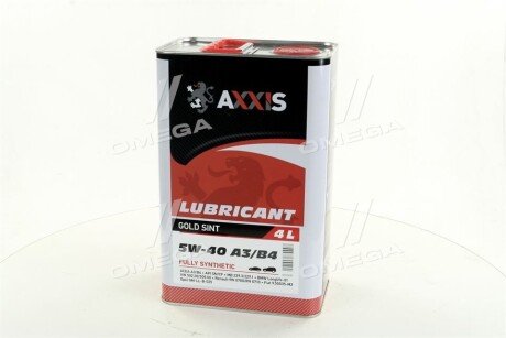 Масло моторн. 5W-40 A3/B4 Gold Sint (Каністра 4л) axxis AX-2025