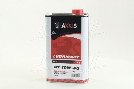 Масло моторн. MOTO 4T 10W-40 (Каністра 1л) axxis AX2054