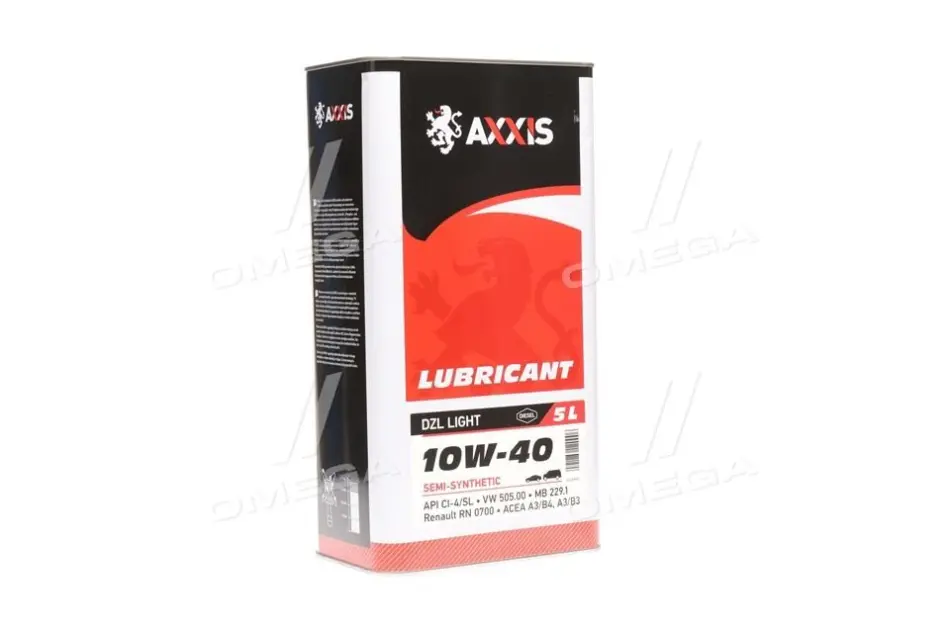 Олива моторн. 10W-40 DZL Light (Каністра 5л) AXXIS AX2178