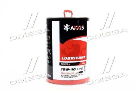 Олива моторн. 10W-40 LPG Power A (Каністра 10л) axxis AX2182
