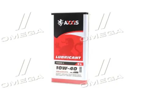 Олива моторн. 10W-40 Power Х (Каністра 5л) AXXIS AX2177