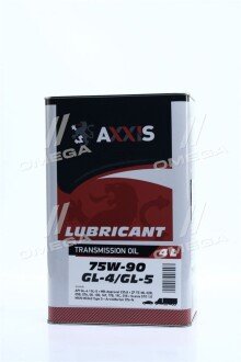 Олива трансміс. 75W-90 GL-4/GL-5 (Каністра 4л) axxis AX2061