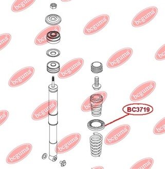 CHERY Прокладка задньої пружини, верхня TIGGO 1.6-2.4 05- bcguma BC3719