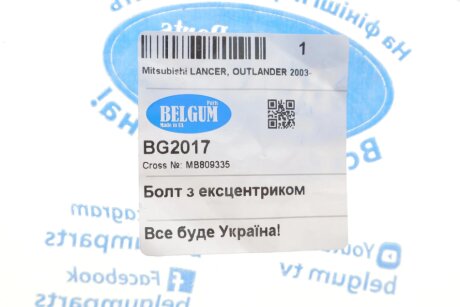 Болт з ексцентриком belgum BG2017