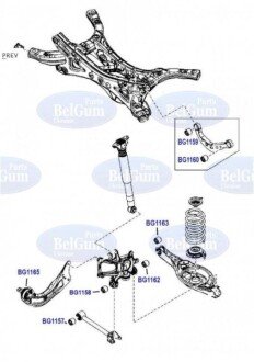 Сайлентблок тяги belgum BG1160