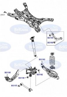 Сайлентблок задньої цапфи Mazda 3/6/CX-5 11- belgum BG1162