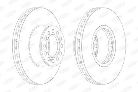 Вентильований гальмівний диск beral BCR214A
