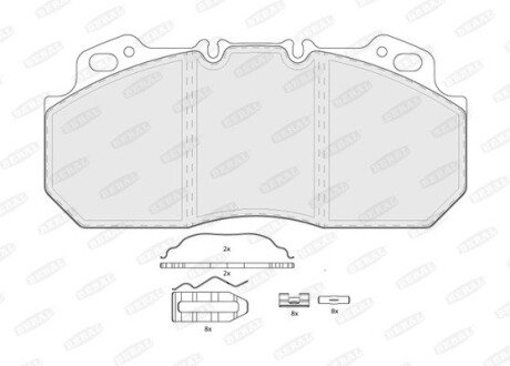 Комплект тормозных колодок, дисковый тормоз beral BCV29090TK