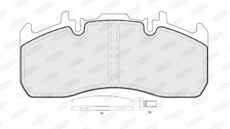 Комплект тормозных колодок, дисковый тормоз, Meritor Elsa 225-1 beral BCV29173TK на Мазда Демио dw3w
