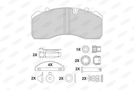 Комплект тормозных колодок, дисковый тормоз, WVA29197 beral 2919730004145694 на Сеат Ibiza 4