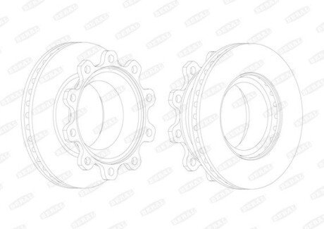 Тормозной диск, BPW, Только для осей с тормозной системой KNORR (с системами TSB производства BPW не ставить)!!! beral BCR176A