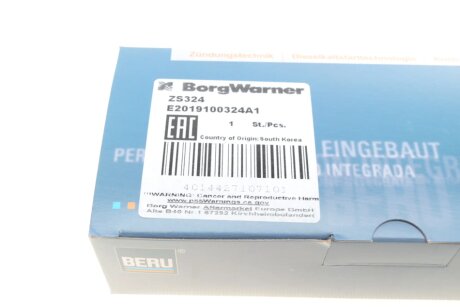 Катушка (модуль) зажигания beru ZS324