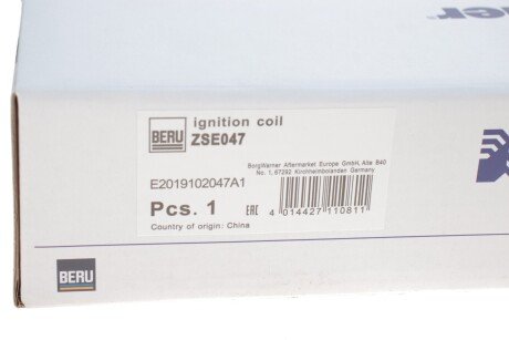 Котушка (модуль) запалювання beru ZSE047