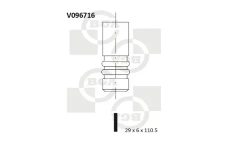 Клапан двигуна BGA V096716