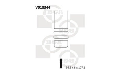 Клапан двигуна bga V018344