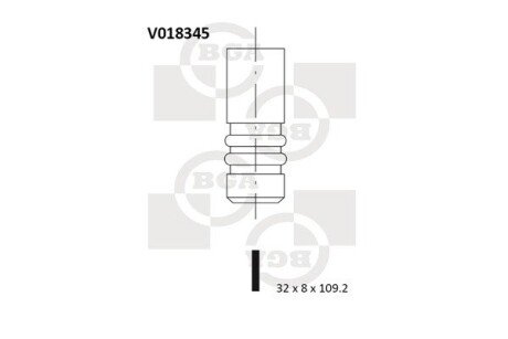 Клапан двигуна bga V018345