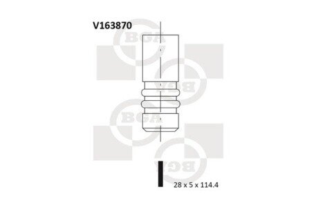 Клапан двигуна bga V163870