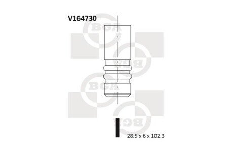 Клапан двигуна bga V164730