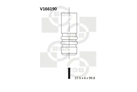 Клапан двигуна BGA V166190 Бмв Х5 е70