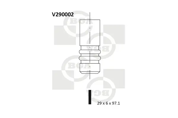 Клапан двигуна BGA V290002 (фото 1)