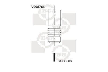 Клапан двигуна bga V998764