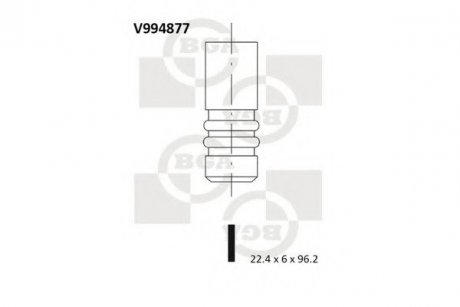 Випускний клапан bga V994877