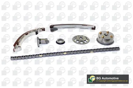Комплект цепи ГРМ TOYOTA AVENSIS/COROLLA 1.6i 00-09 (с шестернями/+VVT) BGA TC0345VFK