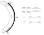 HELLA DB Щоки ручного гальма DB203 (164*20) з кріпленням. BHS (Behr hella service) 8DA 355 050-431