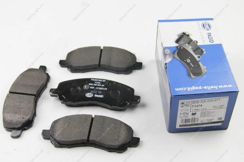 Колодки гальмівні дискові; передня вісь BHS (Behr hella service) 8DB355009671
