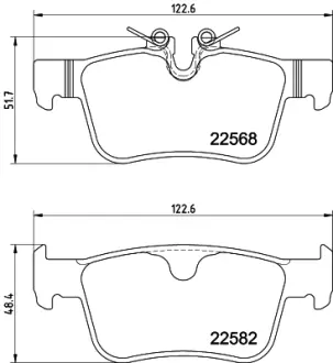 HELLA VOLVO колодки гальм. задні S60/S90/V60V90 16- BHS (Behr hella service) 8DB355025971 Вольво S60