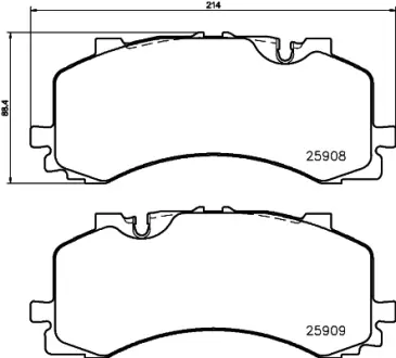 Тормозні (гальмівні) колодки BHS (Behr Hella Service) 8DB355036471