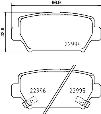 HELLA MITSUBISHI гальмівні колодки ECLIPSE CROSS 17- BHS (Behr hella service) 8DB355039401