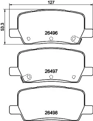 HELLA TESLA Гальмівні колодки задн. MODEL S 17- BHS (Behr Hella Service) 8DB355042701 (фото 1)