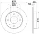 HELLA PRO MITSUBISHI Гальмівний диск задн. COLT CZC VI 1.5 06, COLT VI 1.1, 1.3, 1.5 04-, SMART BHS (Behr Hella Service) 8DD355111531 (фото 4)