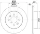 HELLA PRO OPEL Гальмівний диск передн. AGILA (A) 00-, SUBARU, SUZUKI BHS (Behr hella service) 8DD355111591