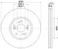Тормозной диск перед. Accord VIII 08- 2.0-2.4 320mm BHS (Behr hella service) 8DD355116-091