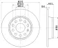 Диск гальмівний з покриттям PRO; задн. BHS (Behr hella service) 8DD355116971