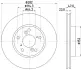 HELLA PRO HONDA Гальмівний диск передн. Civic 05 - (282*23) BHS (Behr hella service) 8DD 355 117-081