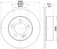 HELLA RENAULT гальмівний диск задн. Master 10- BHS (Behr Hella Service) 8DD355117141 (фото 4)