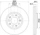 Гальмівний диск пер Лів/Прав Alfa Romeo Giulietta Fiat 500X Jeep Renegade 1.0-2.0D 04.10- BHS (Behr Hella Service) 8DD355117231 (фото 4)