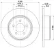 HELLA PRO LANCIA Диск гальмівний задн. THEMA 3.0 D 11- BHS (Behr Hella Service) 8DD355117411 (фото 4)