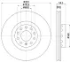 HELLA VW PRO Гальмівний диск передн. PHAETON BHS (Behr Hella Service) 8DD 355 118-611 (фото 4)